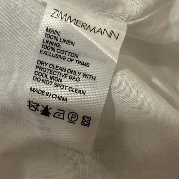 ZIMMERMANN Floral Print Mini Dress AU 0 / US 4 white - Picture 16 of 16